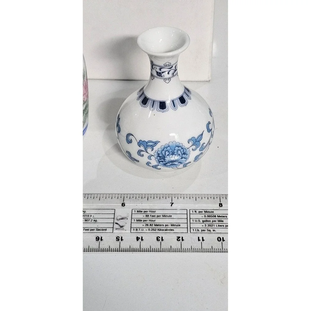 Lot of 3 Vintage Miniature Vases 1980 FP Franklin Mint Porcelain Japan